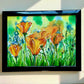 Original Painting "Sunlight Poppies" Fluid Acrylic on paper