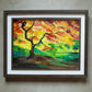 Original Painting "Autumn Dance" Fluid Acrylic on paper