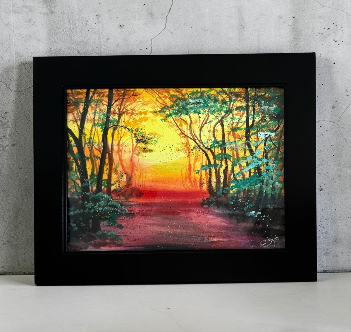 Original Painting "The Light Beyond" Fluid Acrylic on paper