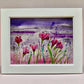 Original Painting "Rainy Day Flowers" Fluid Acrylic on paper (Copy)