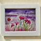 Original Painting "Rainy Day Flowers" Fluid Acrylic on paper (Copy)