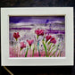 Original Painting "Rainy Day Flowers" Fluid Acrylic on paper (Copy)