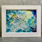 Original Painting "Blue Awakening" Fluid Acrylic on paper