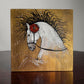 Original Painting "Spanish White Horse" Acrylic on Wood