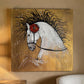 Original Painting "Spanish White Horse" Acrylic on Wood