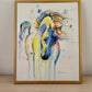 Original Painting "Spirit" Fluid Acrylics on Watercolor Canvas