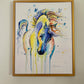 Original Painting "Spirit" Fluid Acrylics on Watercolor Canvas
