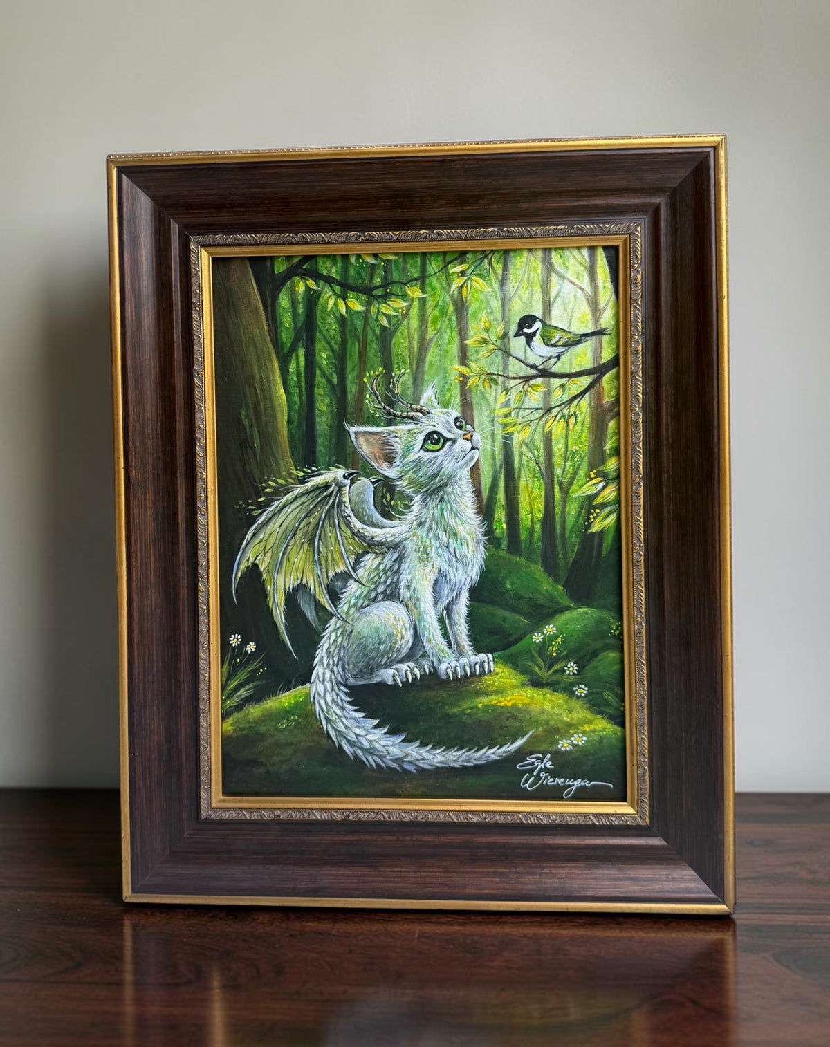 Original Painting "Forest Dragon Kitty"