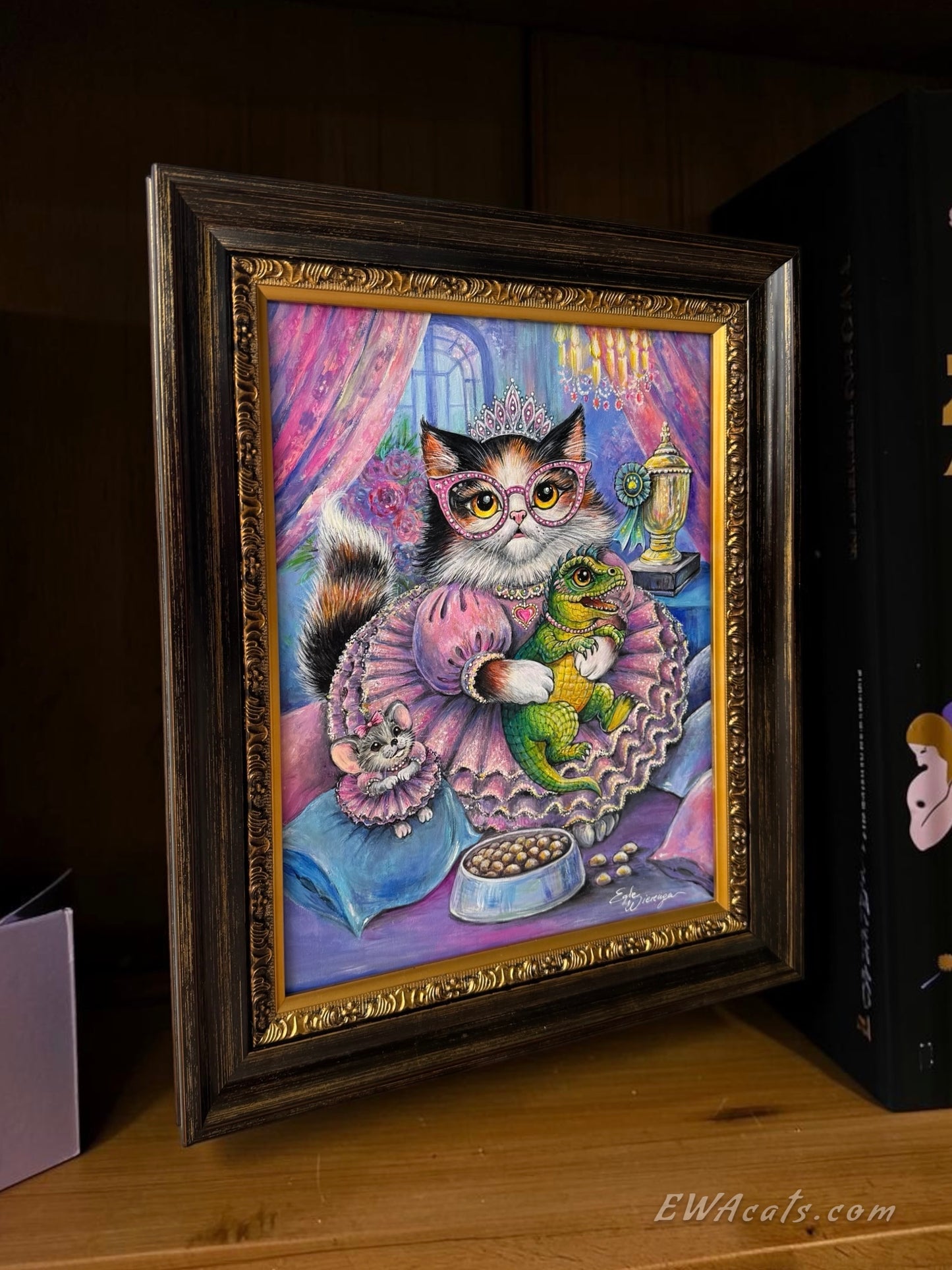 Original Painting "Purrincess and Her Little Monste"
