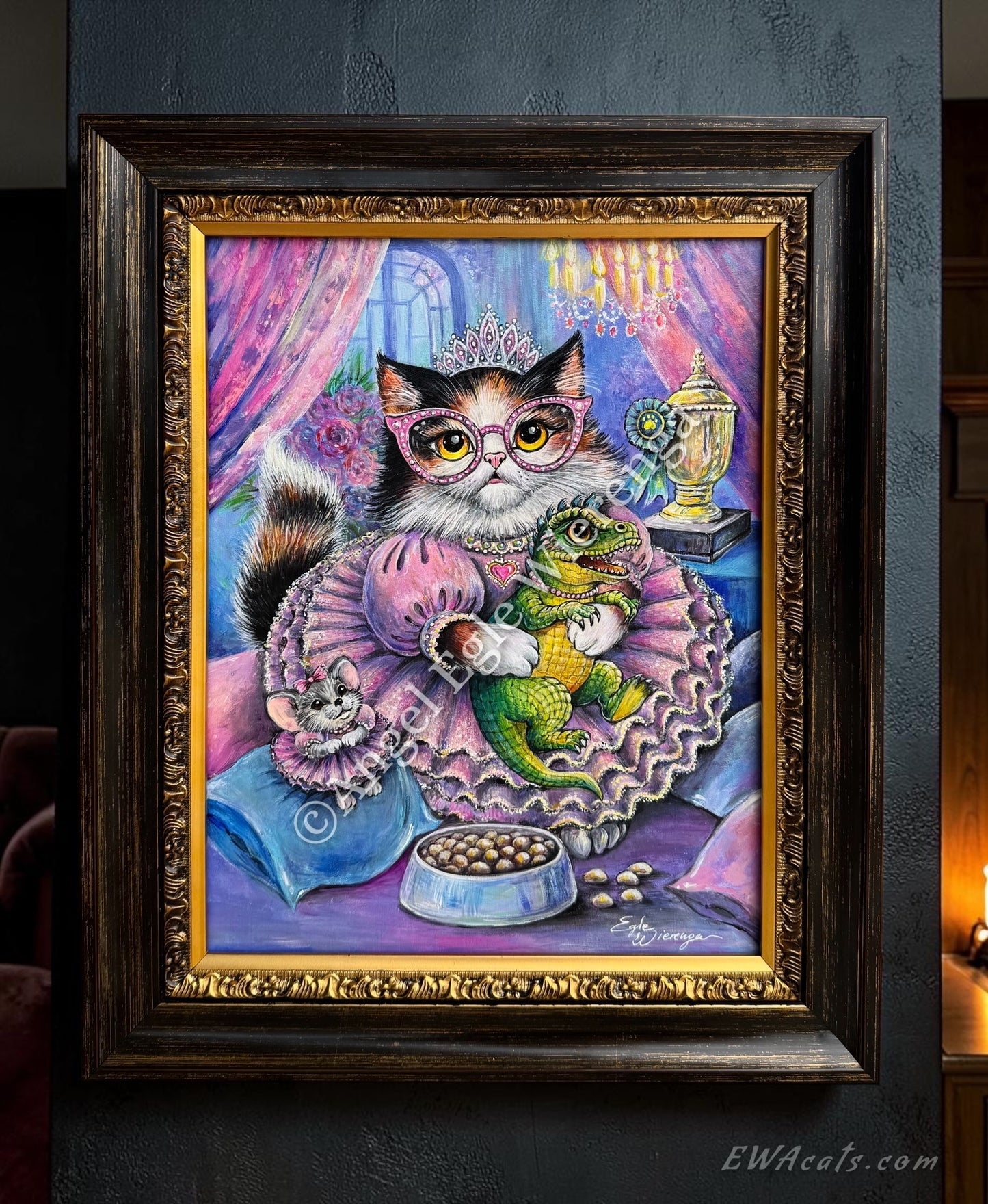 Original Painting "Purrincess and Her Little Monste"