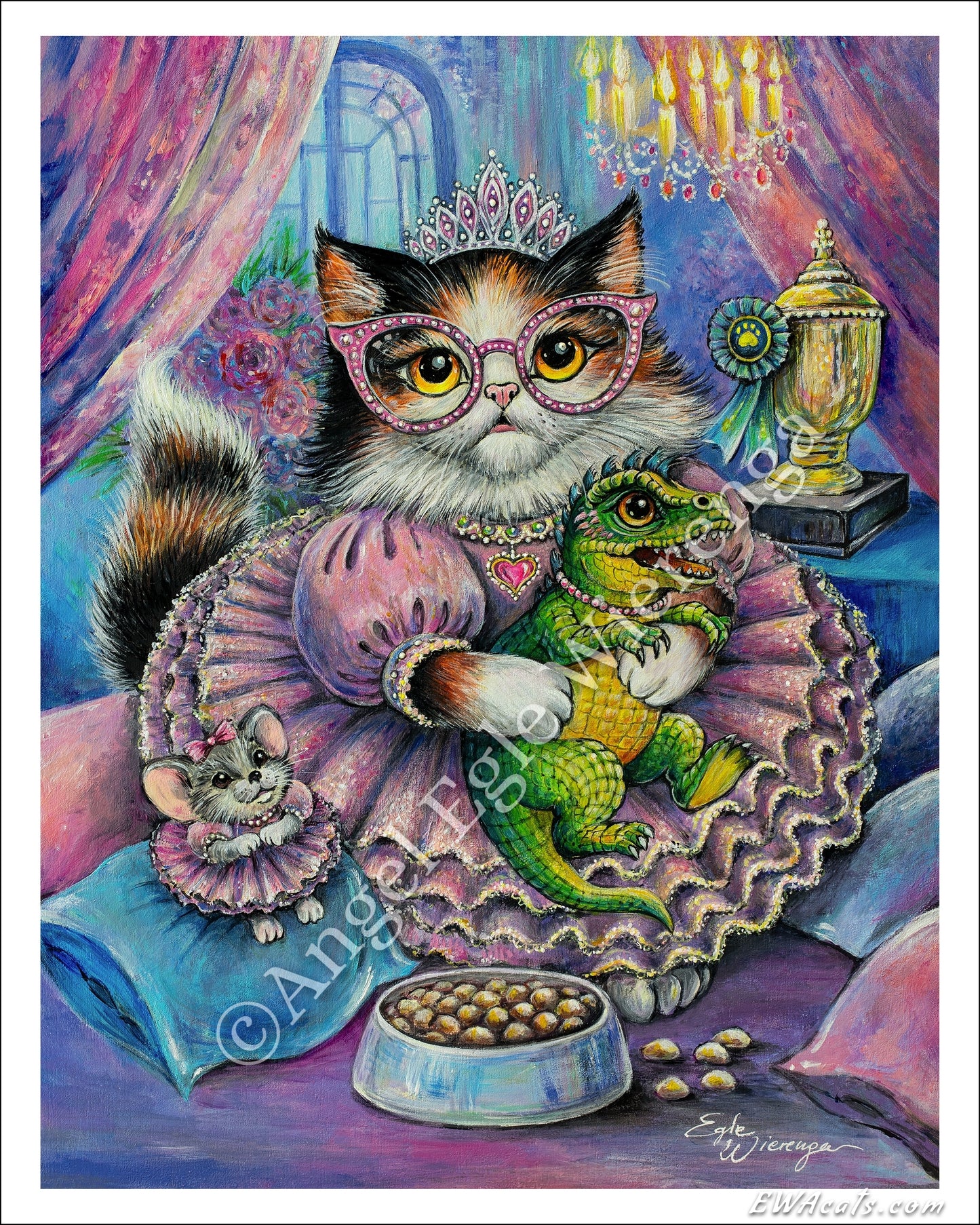 Art Print "Purrincess and Her Little Monster"