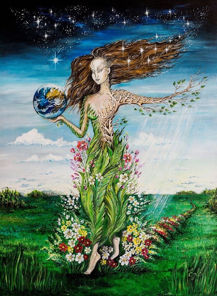 Original Painting "The Soul of the Earth" Acrylics on Canvas