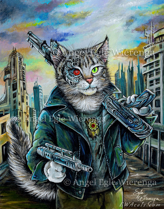 CANVAS "Purrminator" Open Edition Canvas Giclee