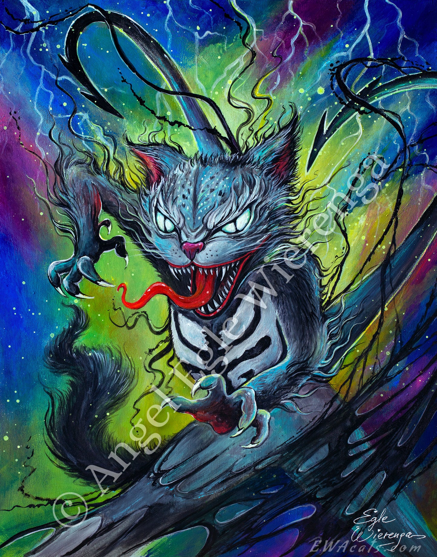 11"x 14" SUPREME MASTER CANVAS Giclee "VenomHiss" Embellished, Limited to 5 Only!