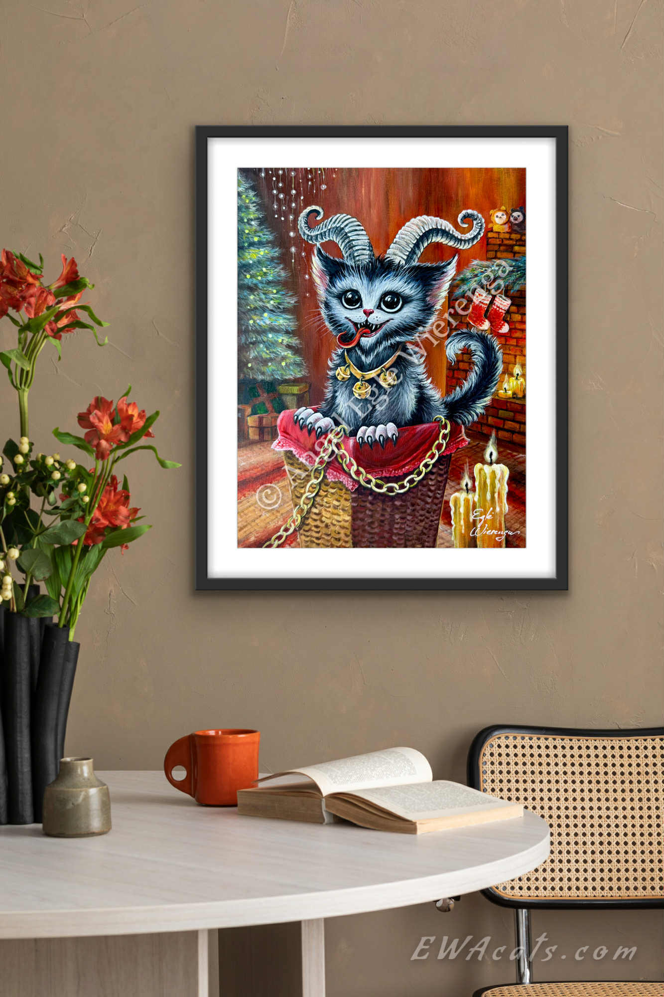 Art Print "Kitty Krampus"