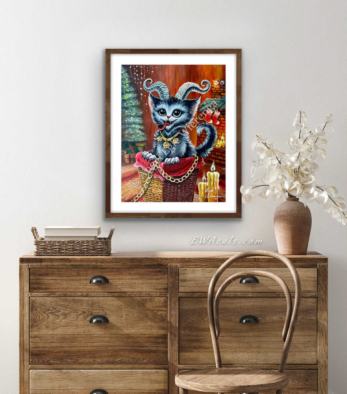 Art Print "Kitty Krampus"