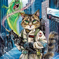 Art Print "Ghostbuster Cat"