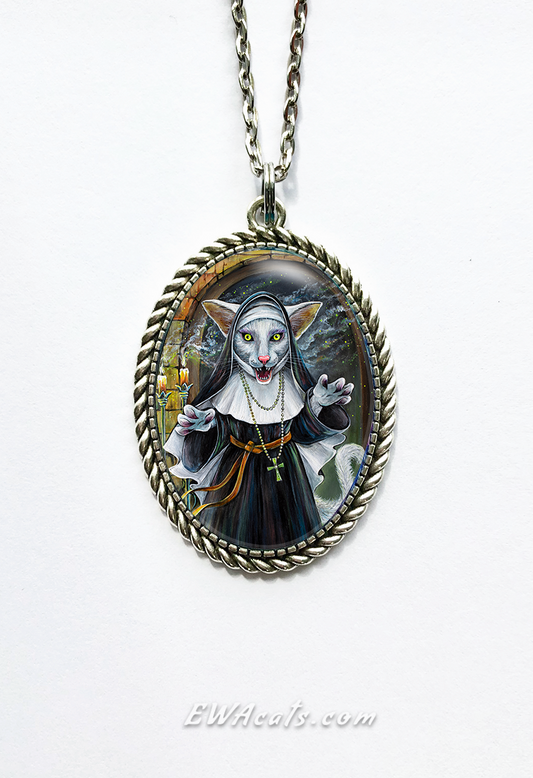 Necklace "Valak the Nun Cat"