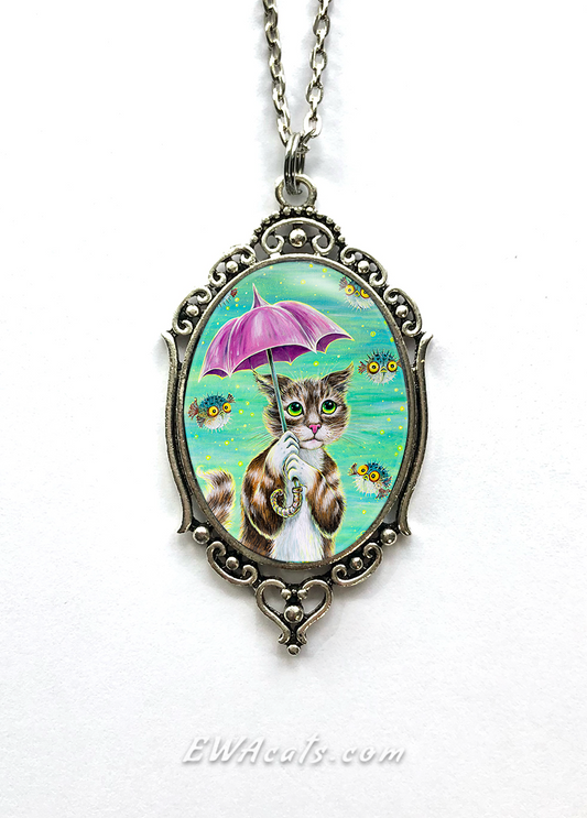 Necklace "Umbrella Cat"