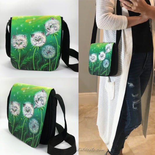 Shoulder Bag "Kittylions" with a Removable Flap