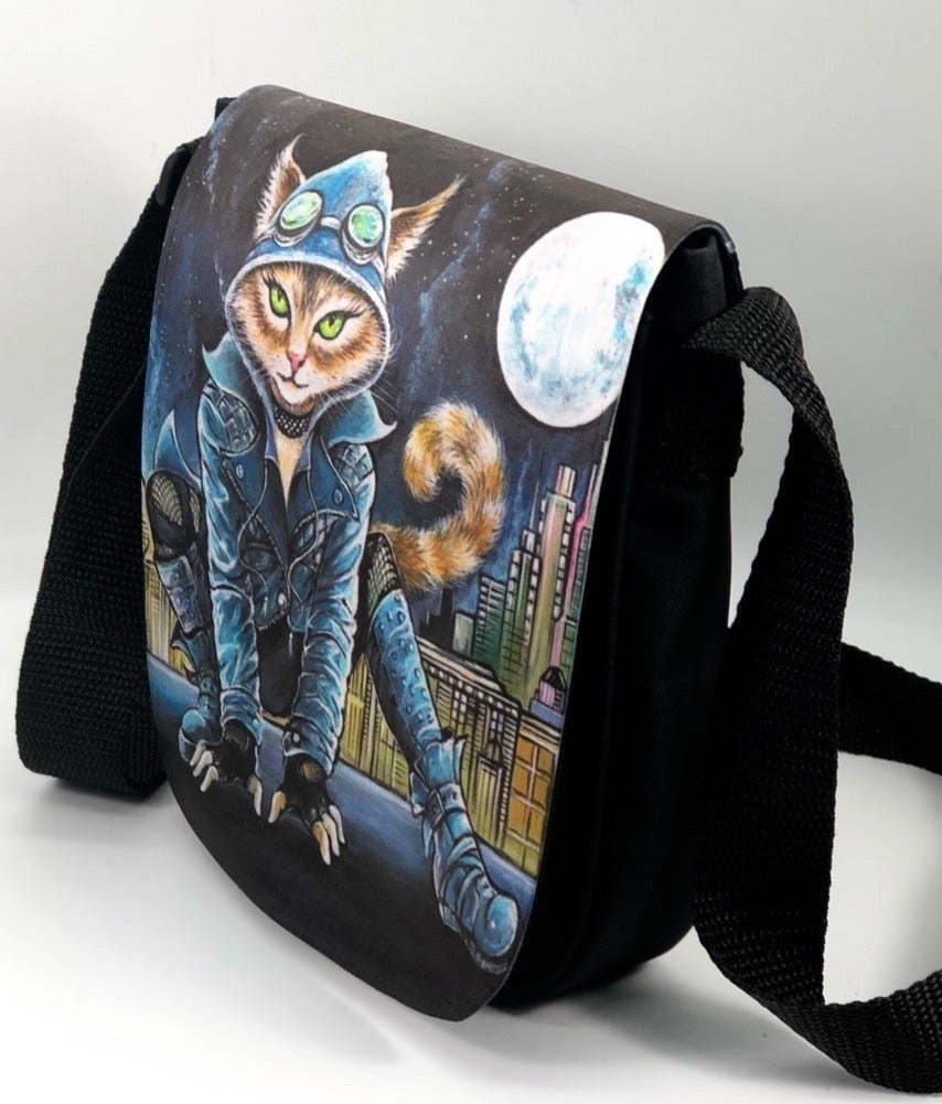 Sleepy Kitty Cat Face - Purse - GiftyKitty