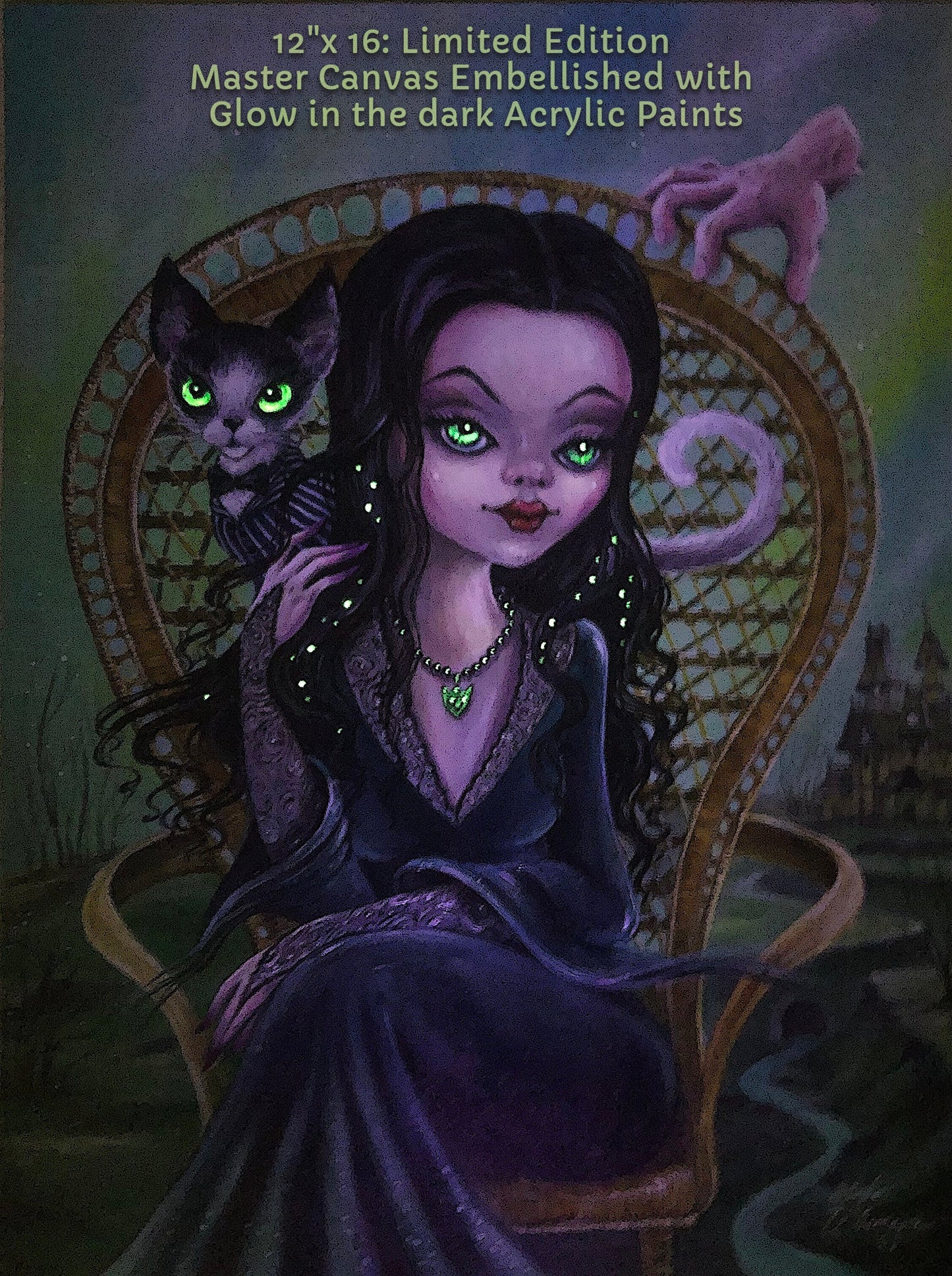 CANVAS "Morticia and Her Cat Gomez"  Open & Limited Edition