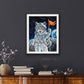 Art Print "First Cat on the Moon"