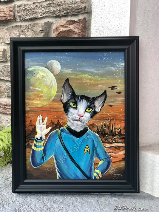 Original Painting "Live Long and Purr"