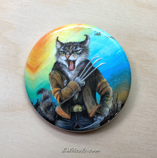 Button "Cat Man Logan"