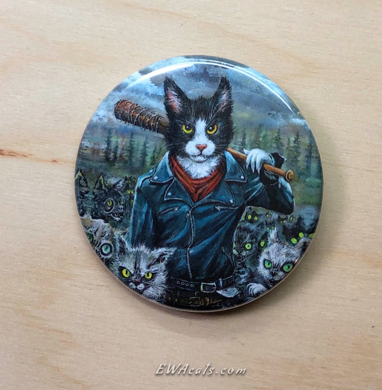 Button "Meowgan and Purrcille"
