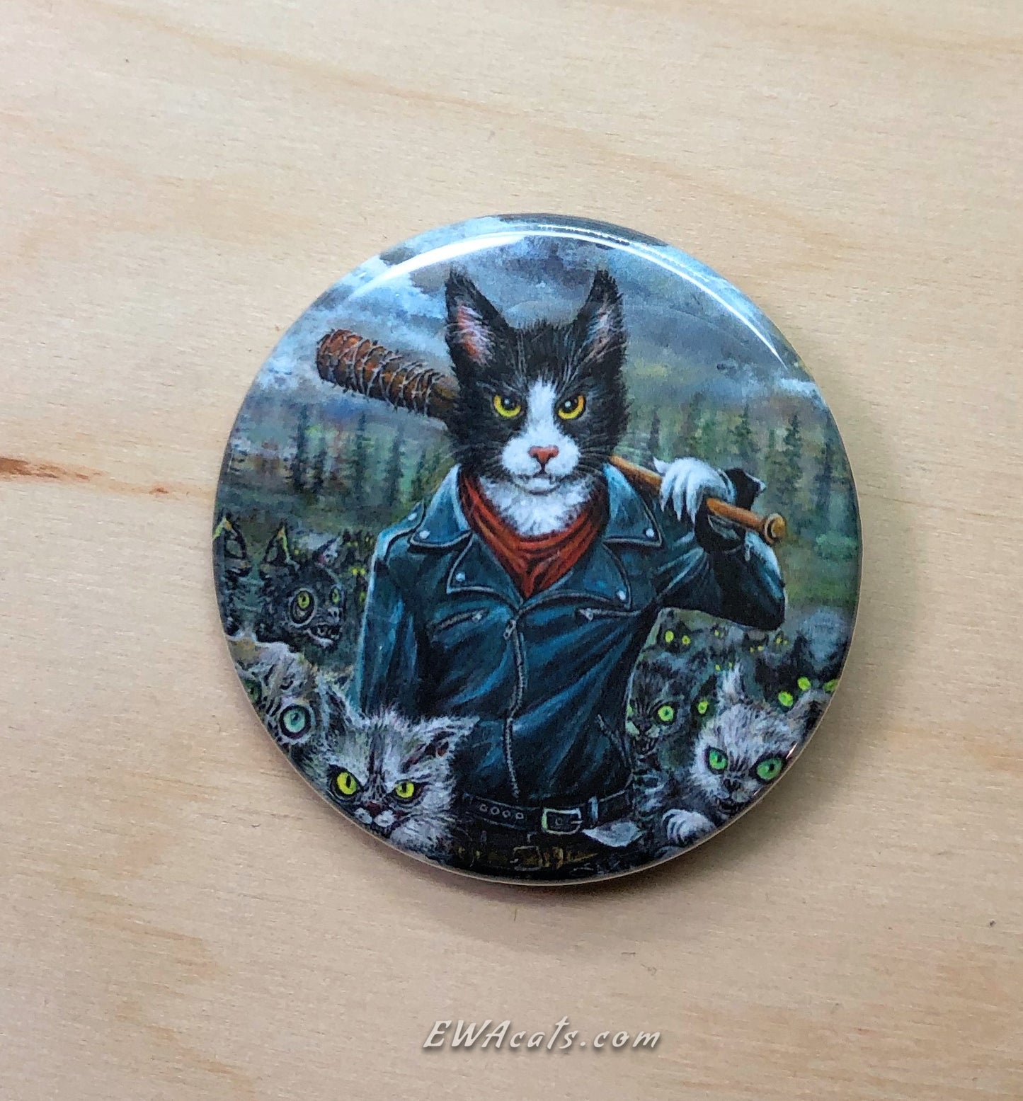 Button "Meowgan and Purrcille"