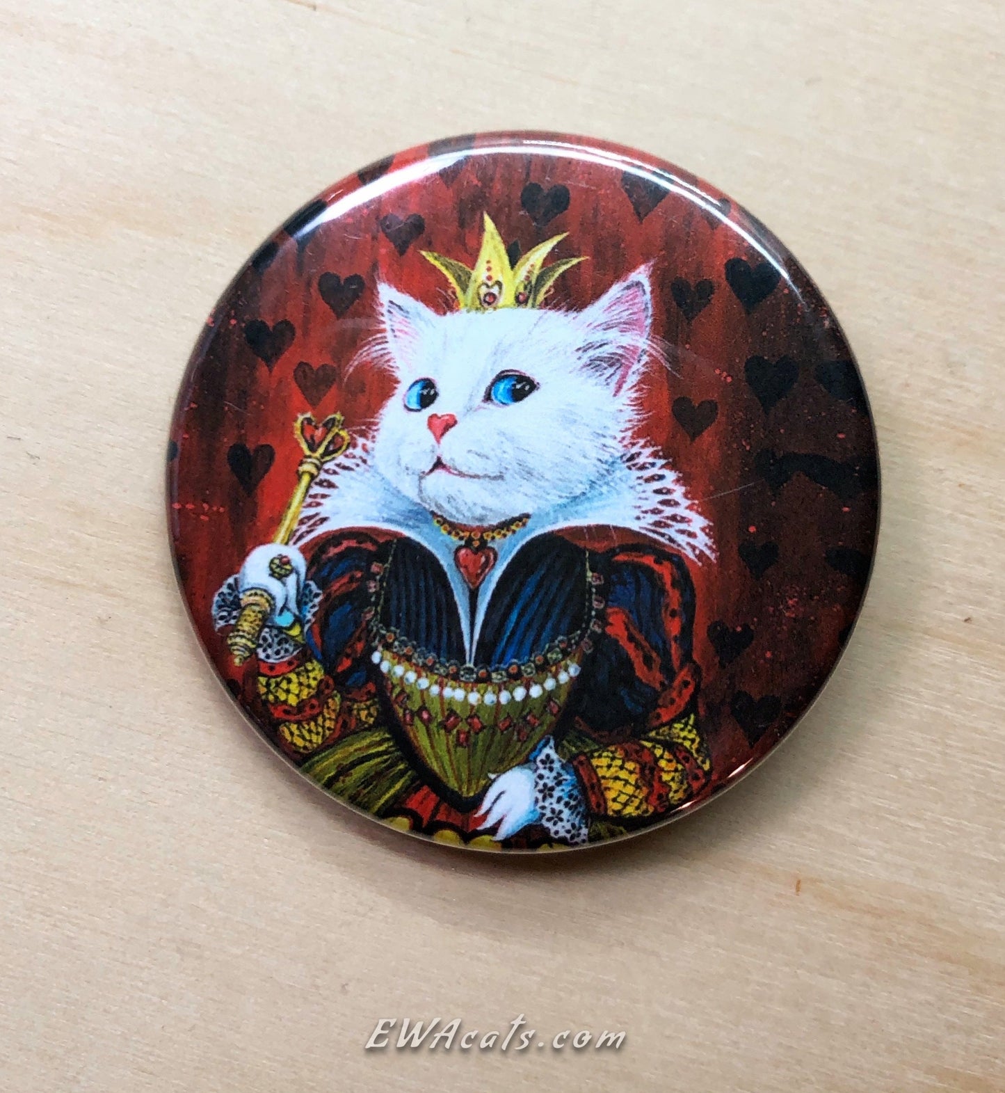 Button "Queen of Cats"