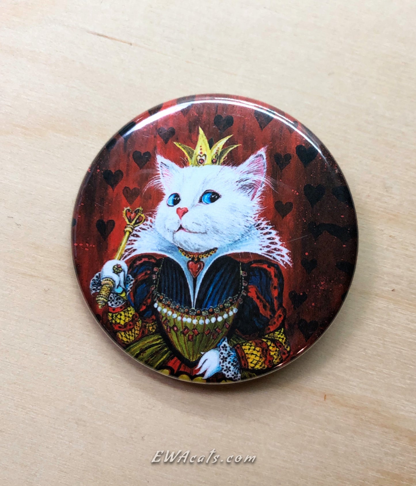 Button "Queen of Cats"