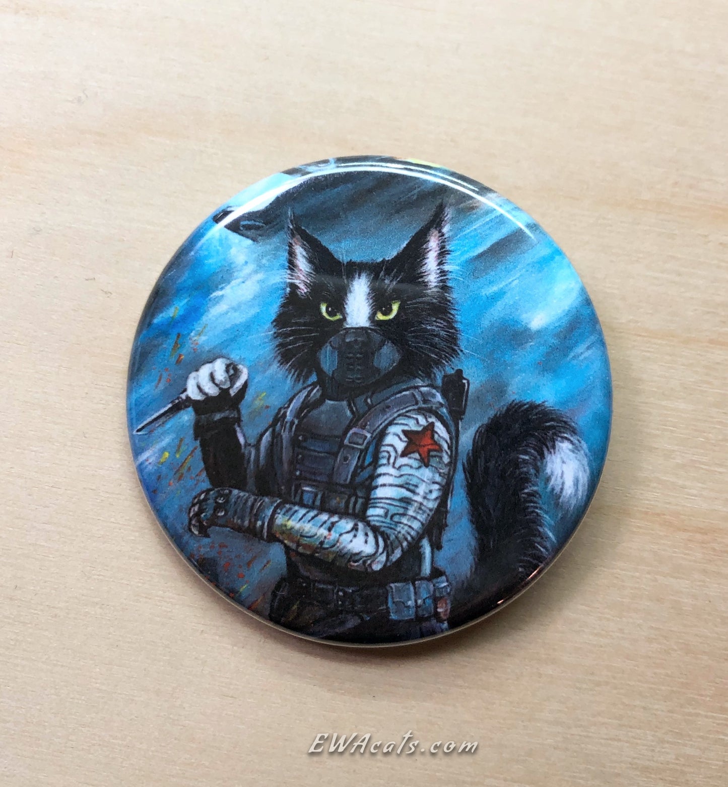 Button "Bucky Cat"