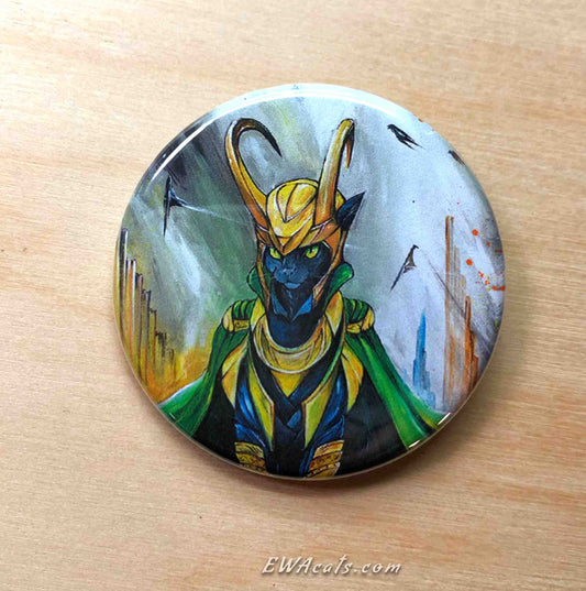 Button "Loki B Cat"