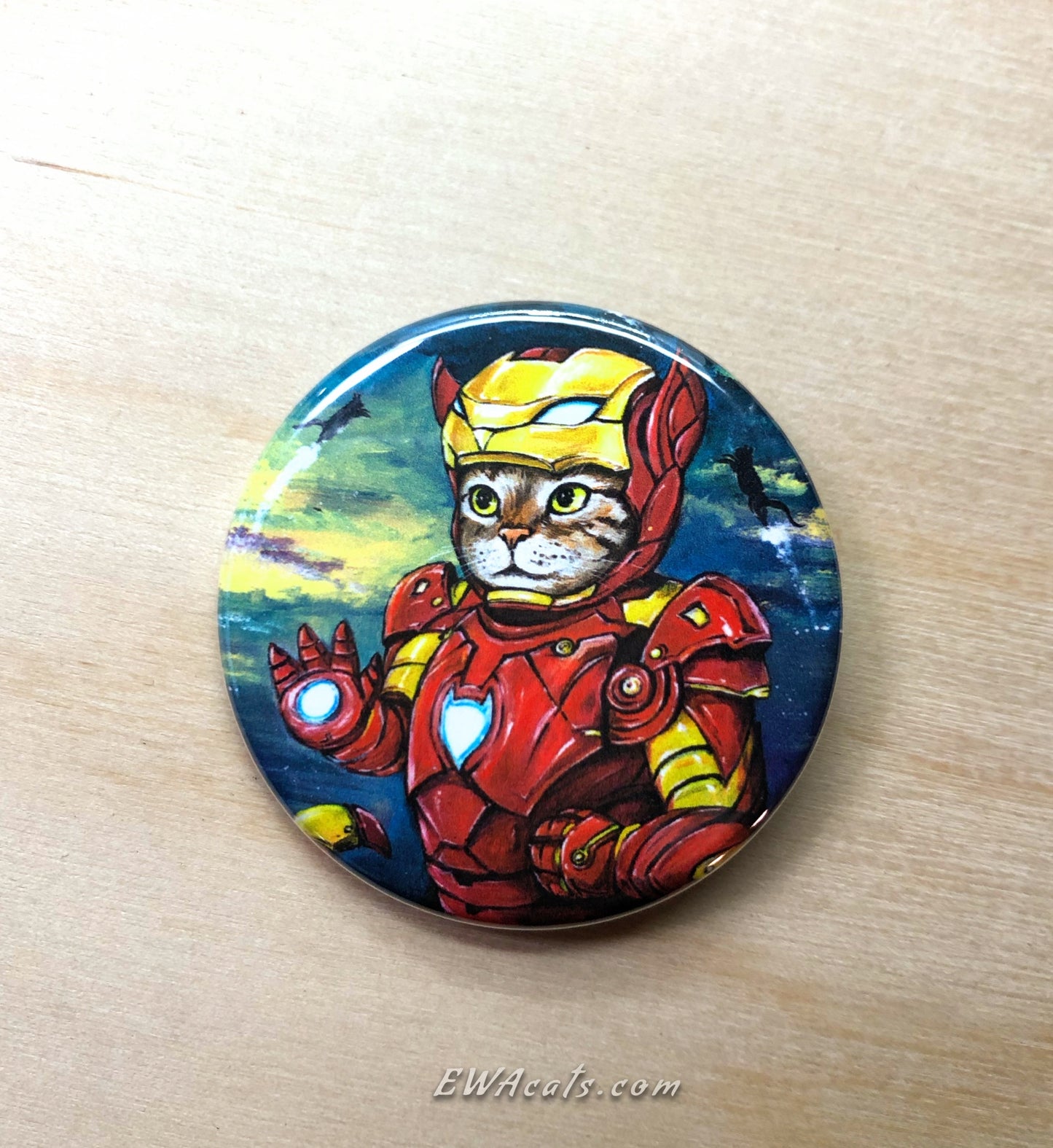 Button "Iron Kitty"