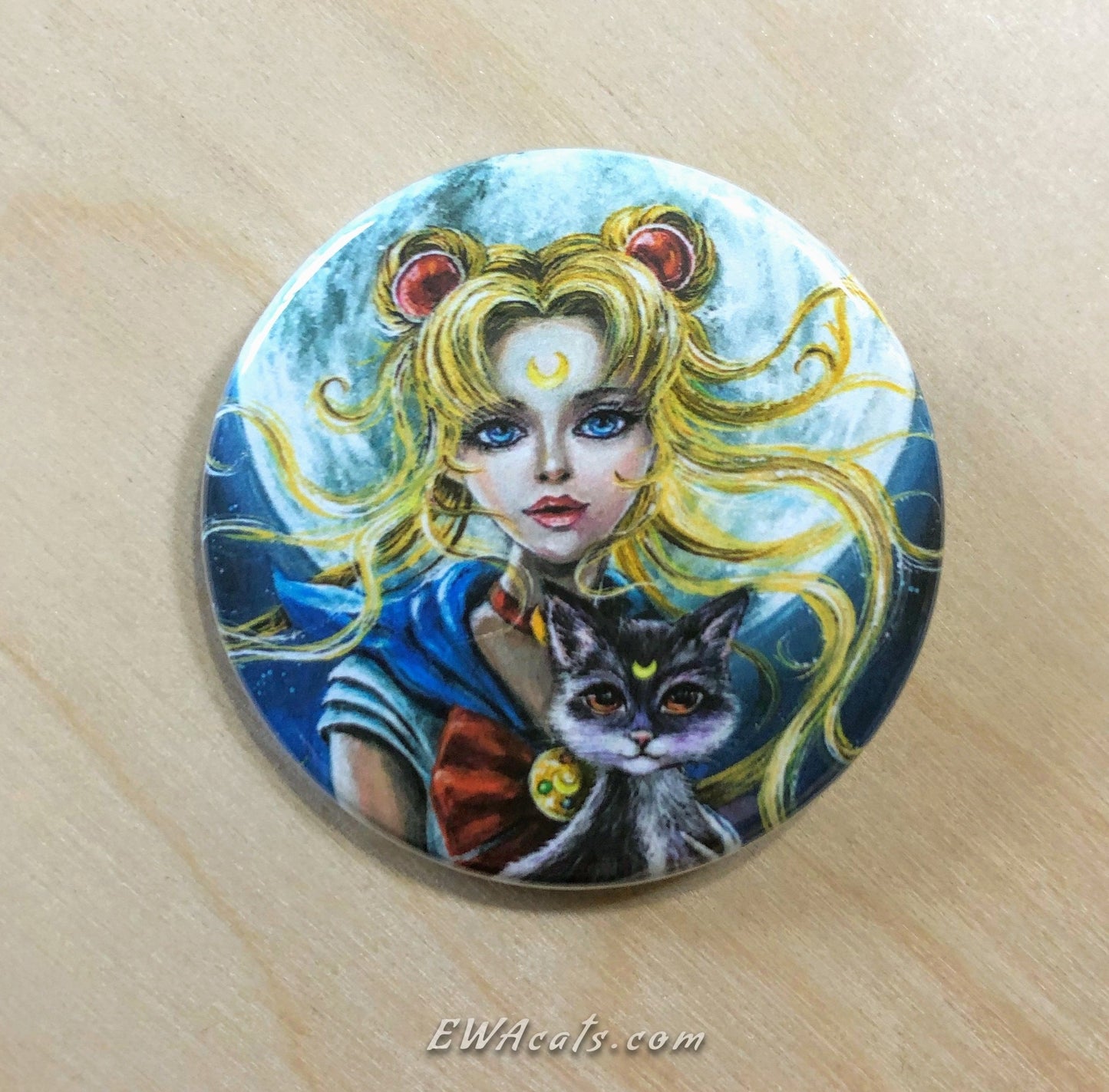 Button "Sailor Moon &Luna"