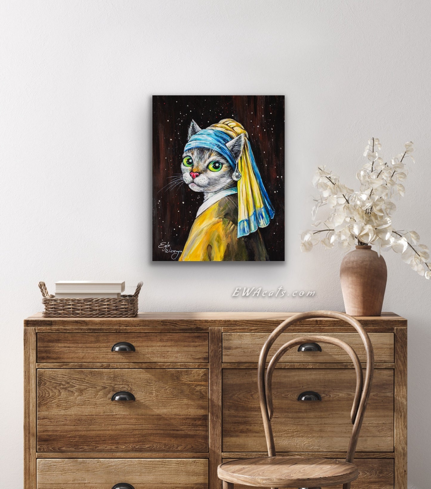CANVAS "Cat With a Pearl Earring"  Open & Limited Edition