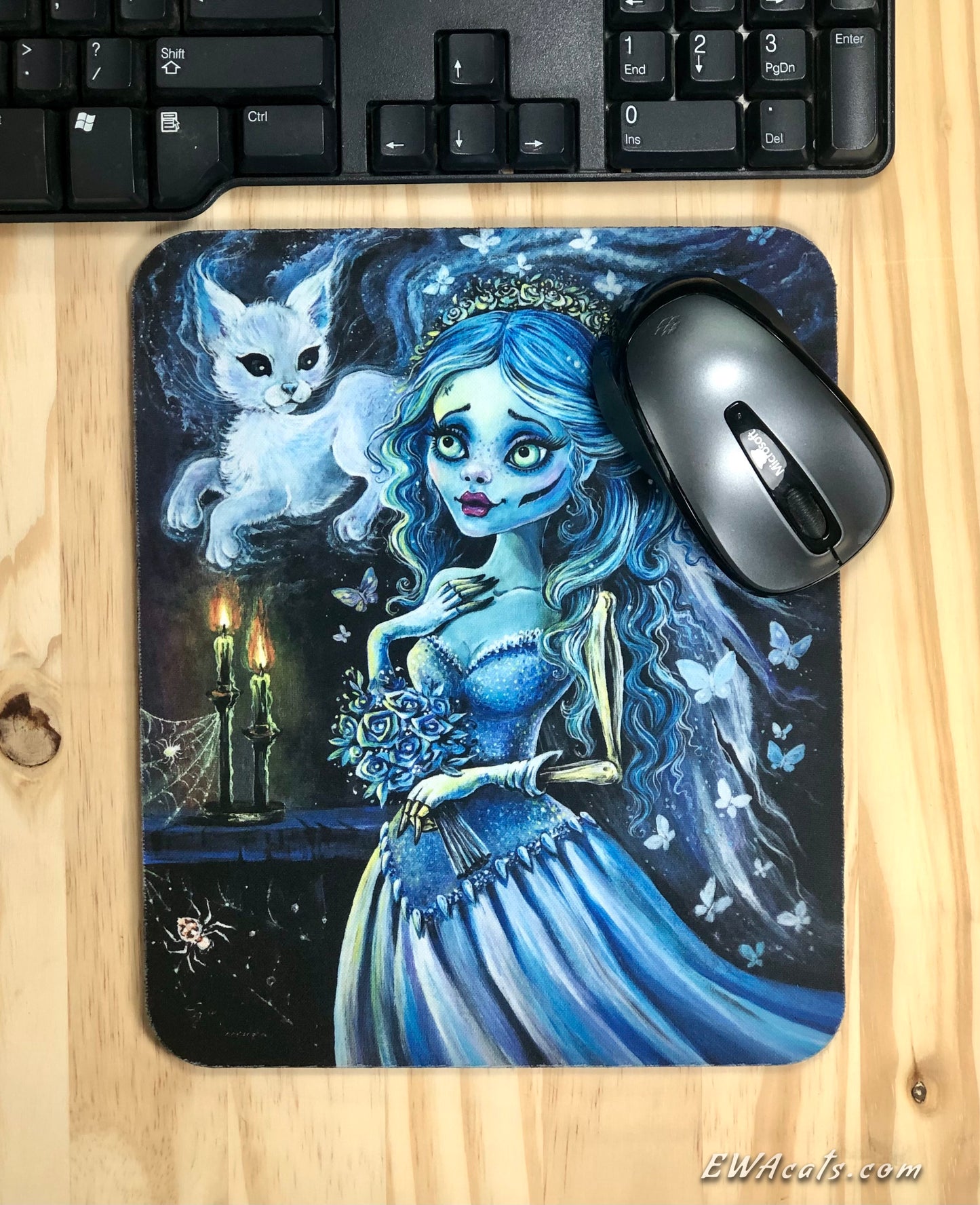 Mouse Pad "Emily & Her Ghost Kitty"