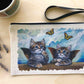 Linen Wallet "The Sistine Kittens"