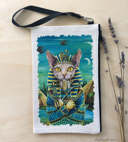Linen Wallet "Kitty Tut"