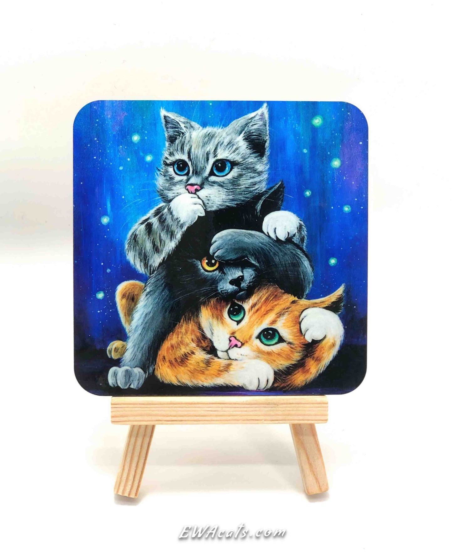 Coaster "Three Wise Kitties"