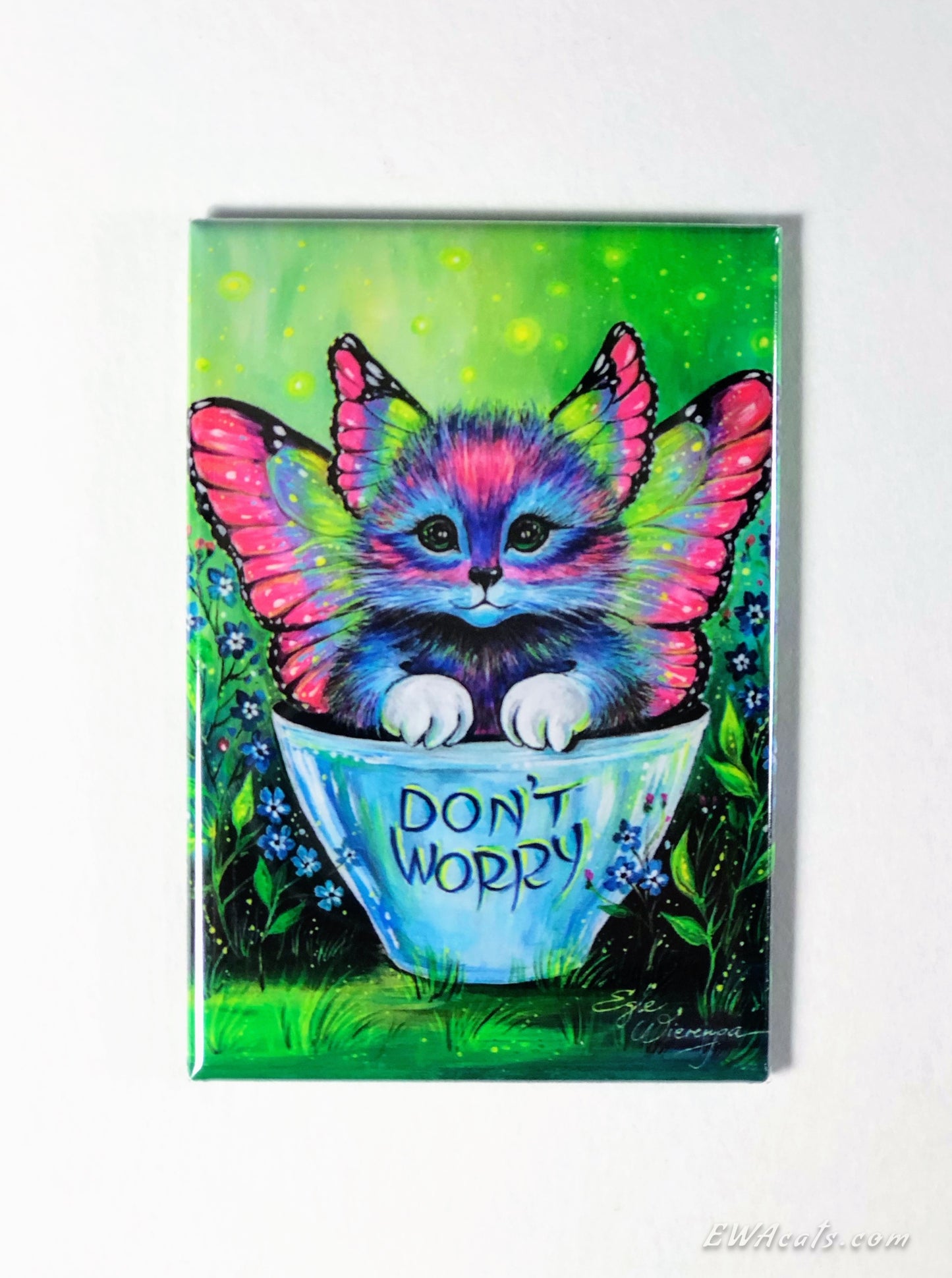 MAGNET 2"x 3" Rectangle "Don't Worry"