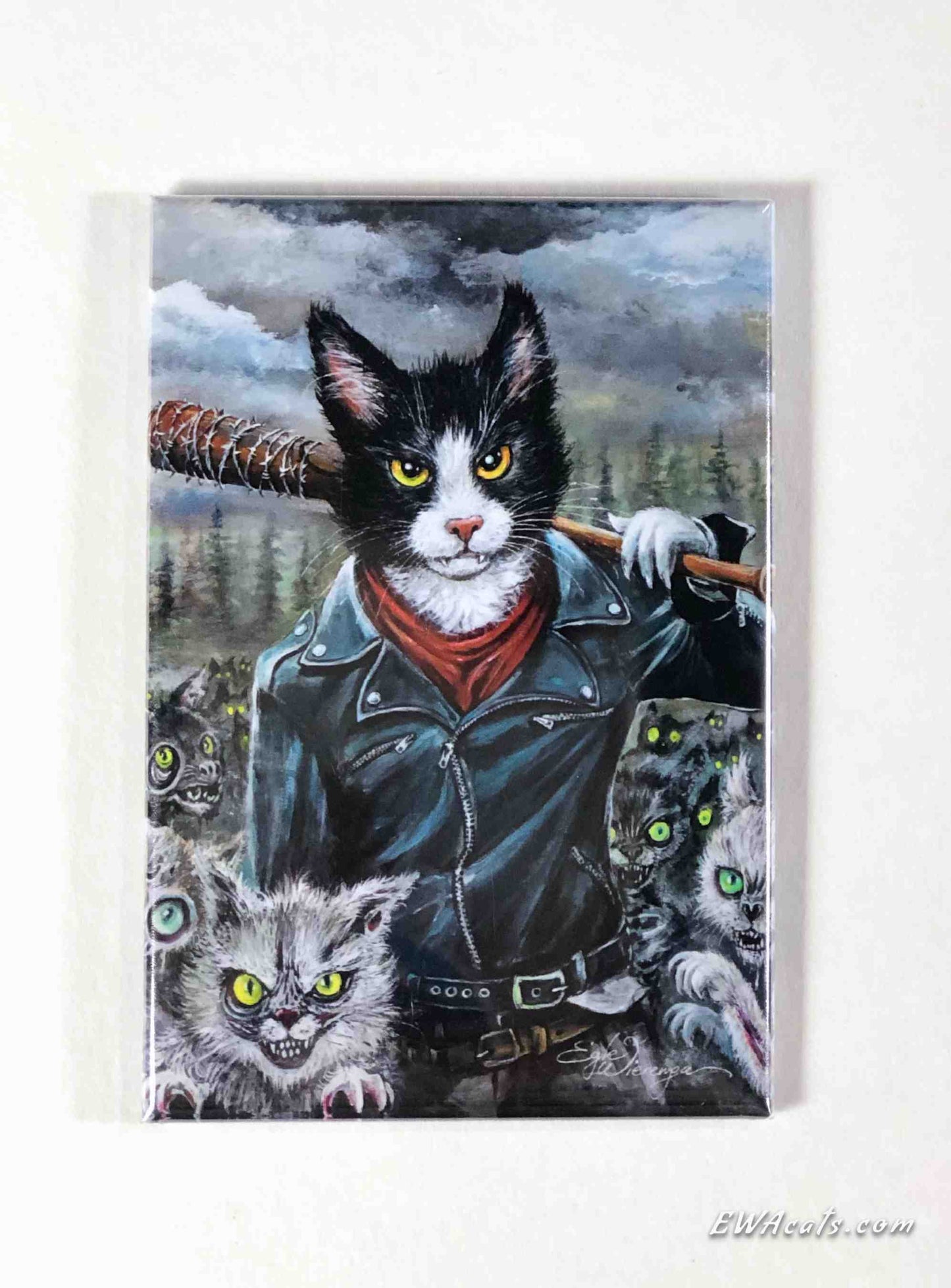MAGNET 2"x 3" Rectangle " Meowgan and Purrcille"