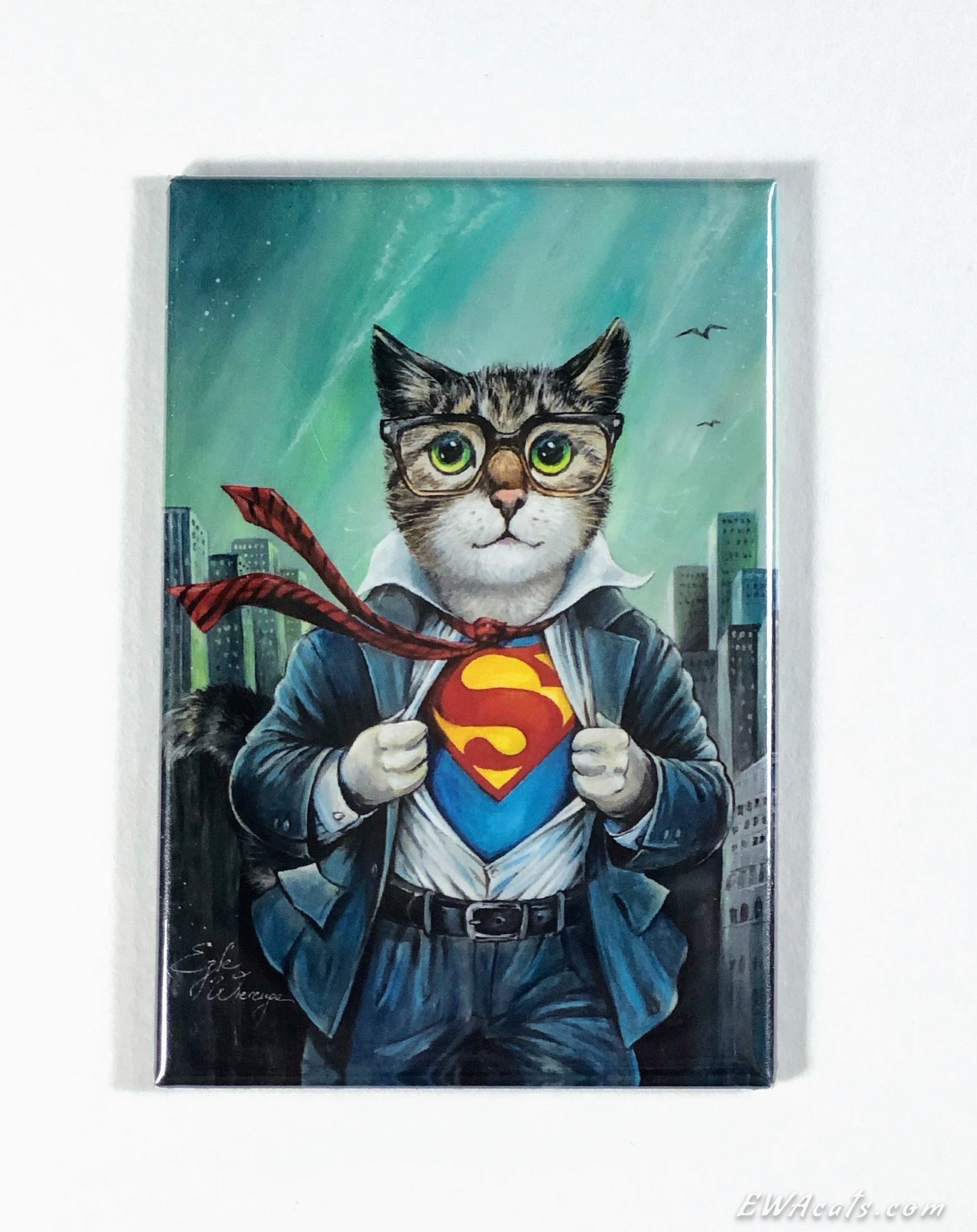 MAGNET 2"x 3" Rectangle "The Cat of Steel"