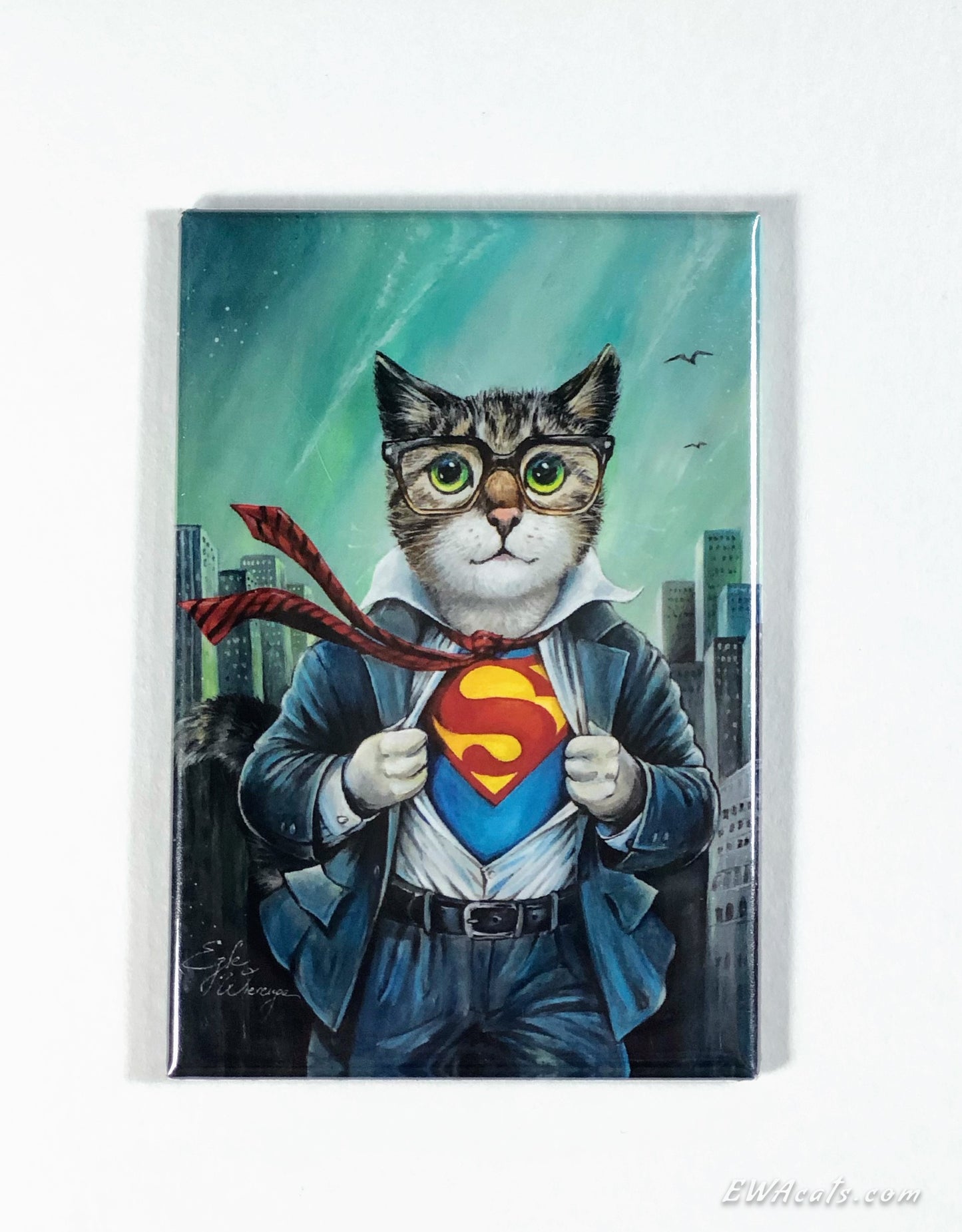MAGNET 2"x 3" Rectangle "The Cat of Steel"