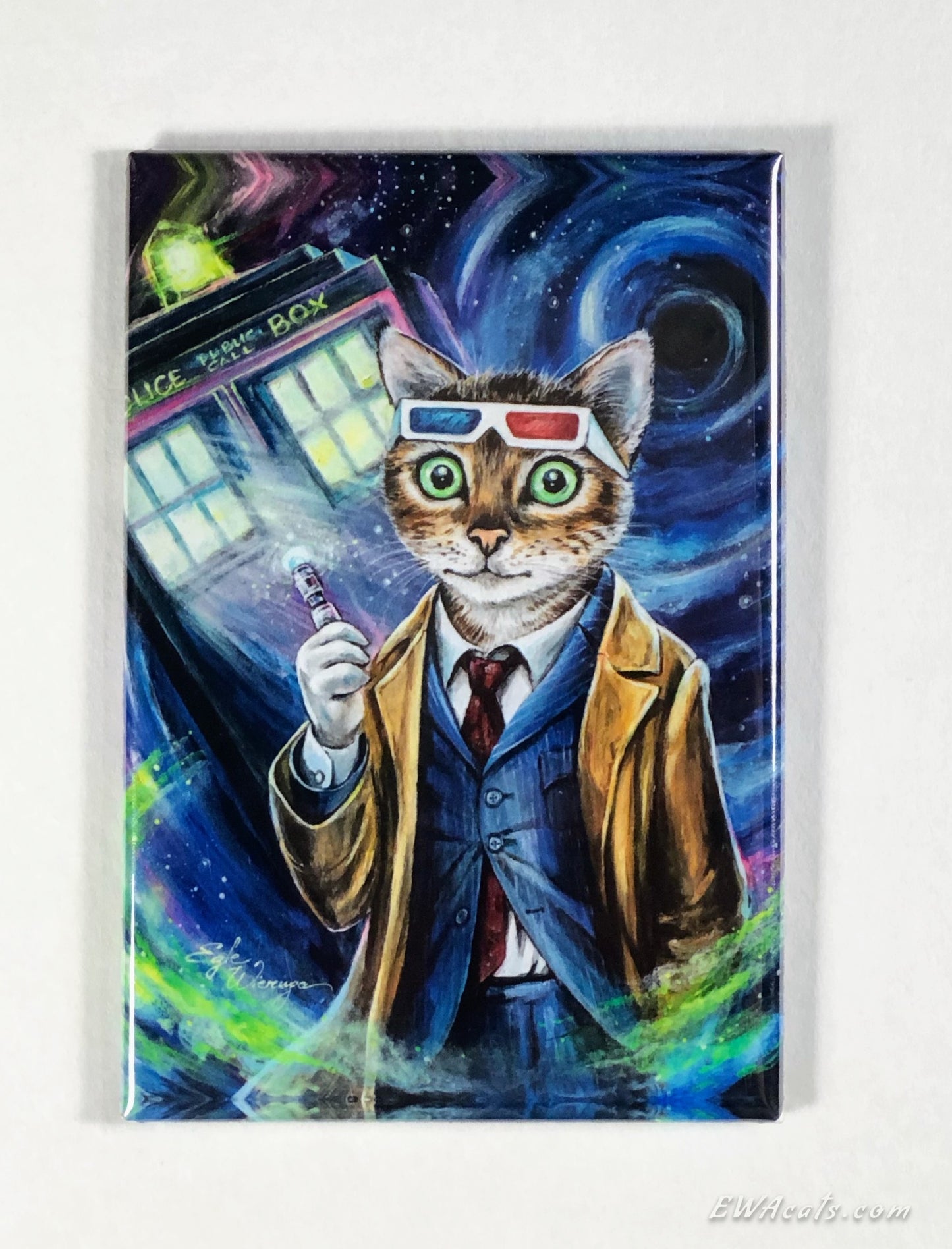MAGNET 2"x 3" Rectangle "Doctor Mew"