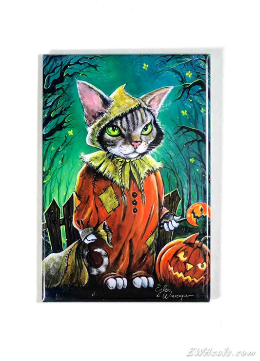 MAGNET 2"x 3" Rectangle "Tricky Kitty"