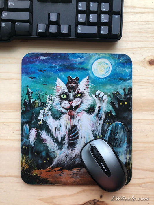 Mouse Pad "Zombie Cat"