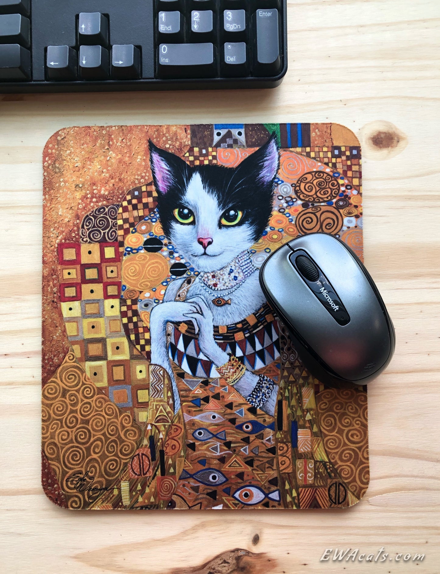 Mouse Pad "Cat in Gold"